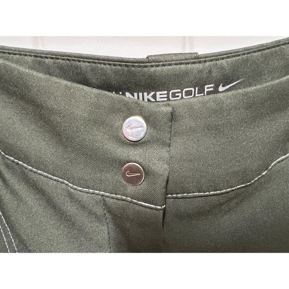 Nike Golf Dri-fit walking shorts - Size 12 Olive Green like new - Picture 2 of 5